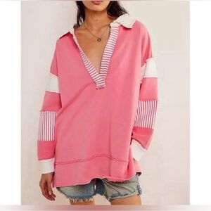 NEW SWEATER IS ADORABLE W. A PREPPY STYLE DEEP POLO COLLAR